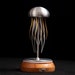 Méduse en métal mécanique Sculpture cinétique capturant l'essence même des mouvements rythmiques naturels Conception d'ingénierie bionique Robot Art