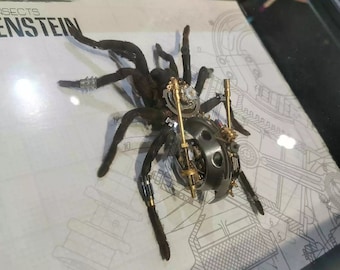 Steampunk Tarantula Spider Features A Wheel-like Abdomen Generates and Wraps Silk Mechanical Sci-fi Art Gift for Men Tarantula Spider Lovers