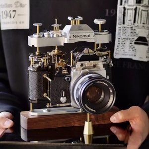 Disassembled 3D Mechanical Camera Deconstructed Art Decorative Accessories As Collection Photography Lover Gift for Photographer Home Decor