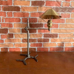 Lampada industriale fatta a mano, in stile rustico vintage retrò minimalista, decorazioni luminose per l&#39;home office, arte meccanica in metallo, lampada da tavolo unica