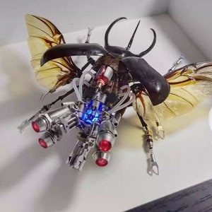 Cyberpunk Beetle Propelled by 4 Rocket Engines Cyborg Mechanical Insect ...