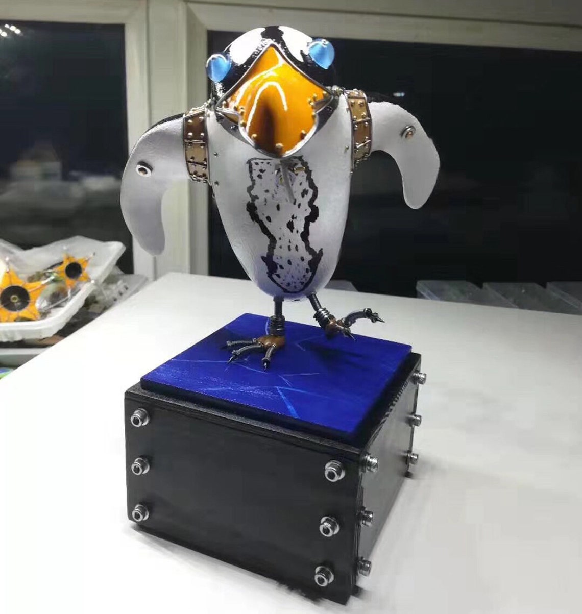 Steampunk Mechanical Mutant 3D Penguin Sculpture Handmade Etsy