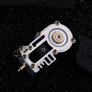 Handcrafted Engine Fidget Spinner Keychain, Metal EDC Gear Toy Key ...