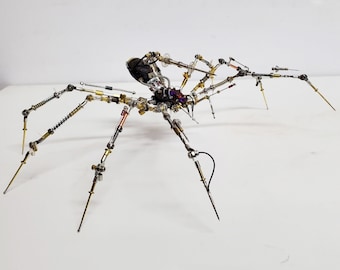 Mechanical Steampunk Spider Mutant Robot Sculpture Made by New Watch Clockwork Parts Gadgets Home Desk Office Table Aesthetic Art Decor