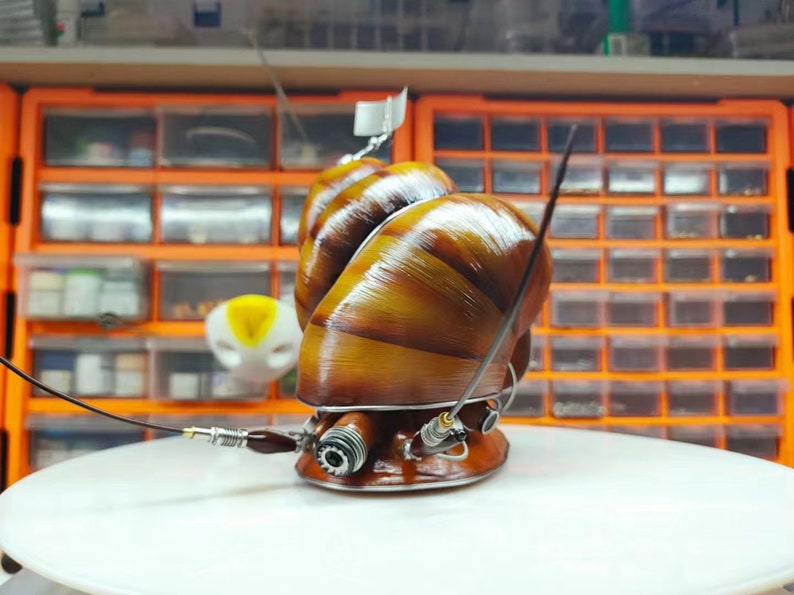 Snail Shell Robot Mechanical Snail, Mutant 3D Robot Creature Animals, Handmade Sculpture ...