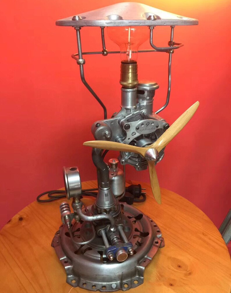 Industrial Table Lamp Featured With an Air Propeller in Retro Etsy