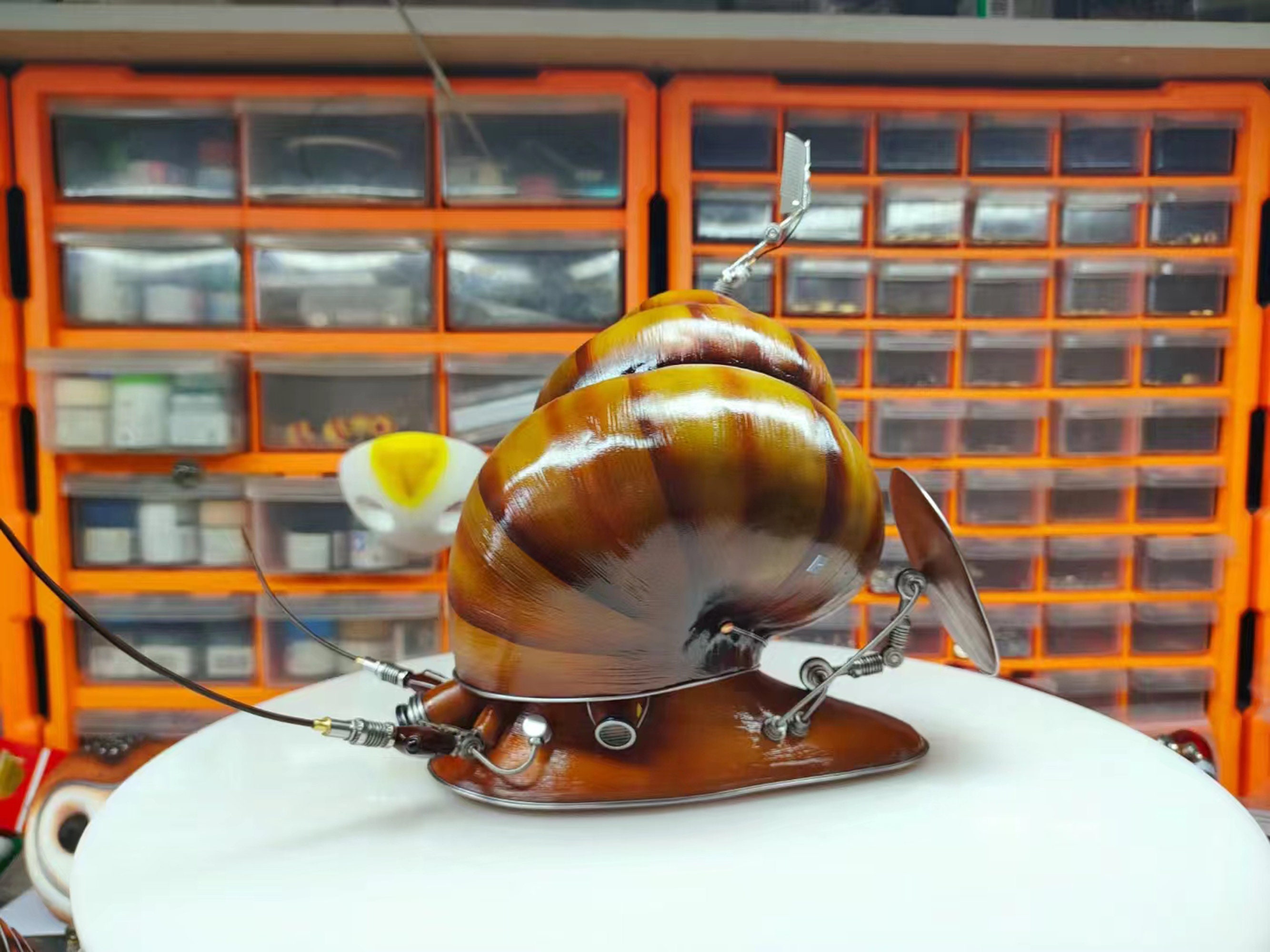 Snail Shell Robot Mechanical Snail, Mutant 3D Robot Creature Animals, Handmade Sculpture ...