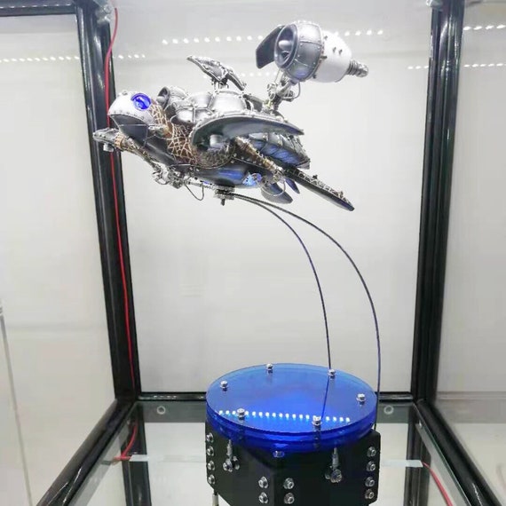 ウミガメの機械ミュータント3Dロボットクリーチャー動物手作り彫刻