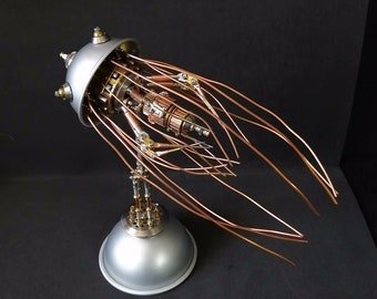Biochemiczna Mechaniczna Rzeźba Meduzy, Ręcznie Robione Metalowe Dzieło Sztuki Owadów Dekoracja Prezent, Dla Niego Mężczyzn Ręcznie Robiona Ozdoba, Miniatura Robota Zabawka