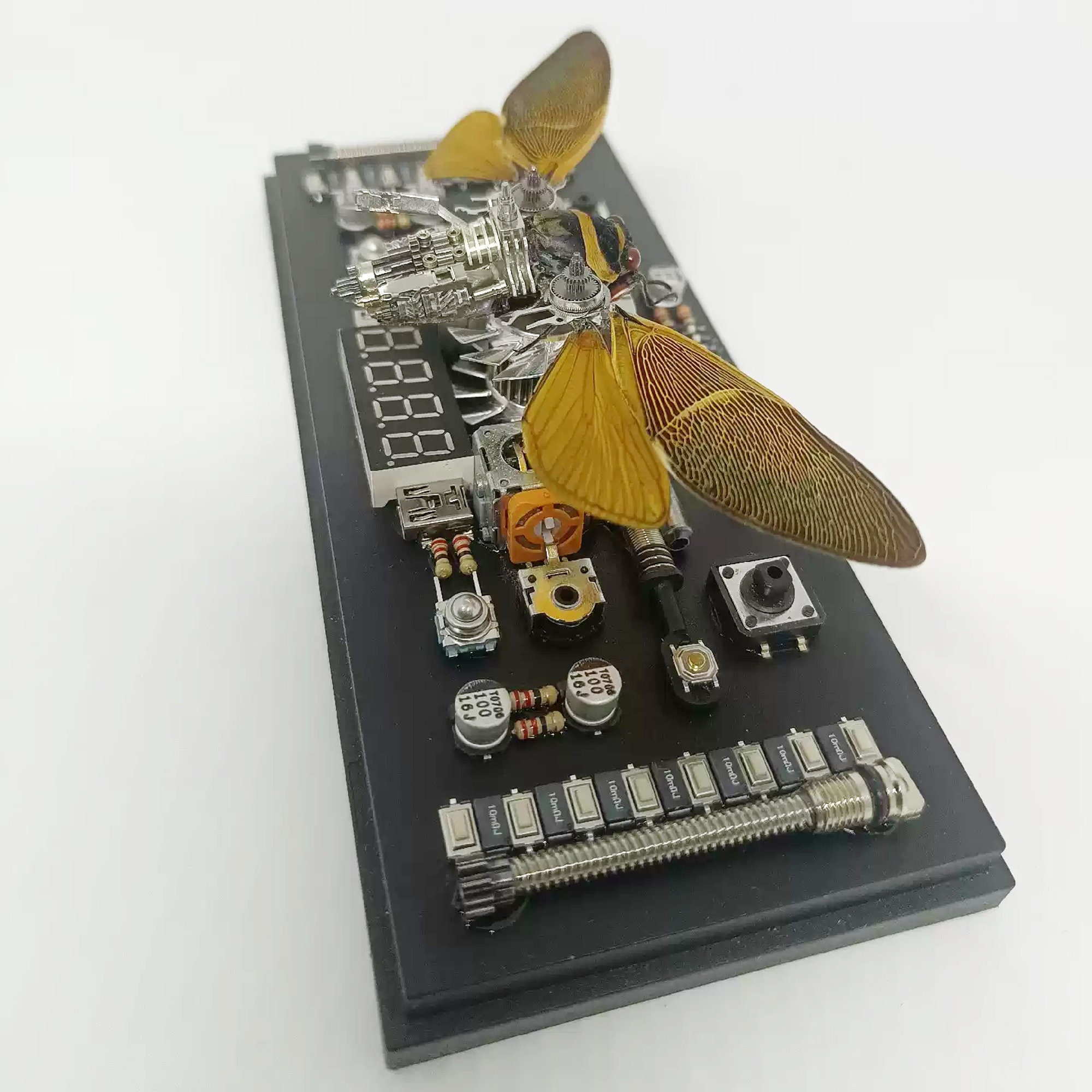 Work Men Insect Mechanical Cicada, Steampunk Beetle, Cyborg Mechanical Insects Art ...