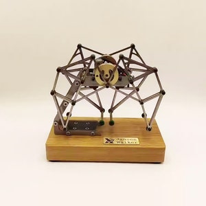 Metal Jansen Walker, A Biomimetic Kinetic Sculpture with Motor & Battery, CNC Mechanical Walking Toy, Bionic Engineering Design, Robot Art