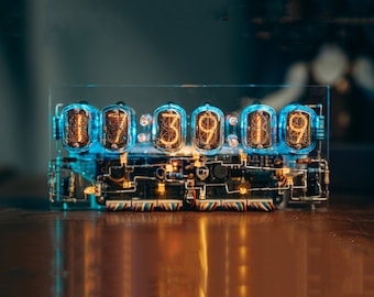 Nixie Tube Clock: Cyberpunk Steampunk Table Lamp With Visible