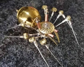 Steampunk Brass Mechanical Spider Insect Industrial Work Art Decor Gift For Him Handmade Ornament Furnishing Articles Home Decor