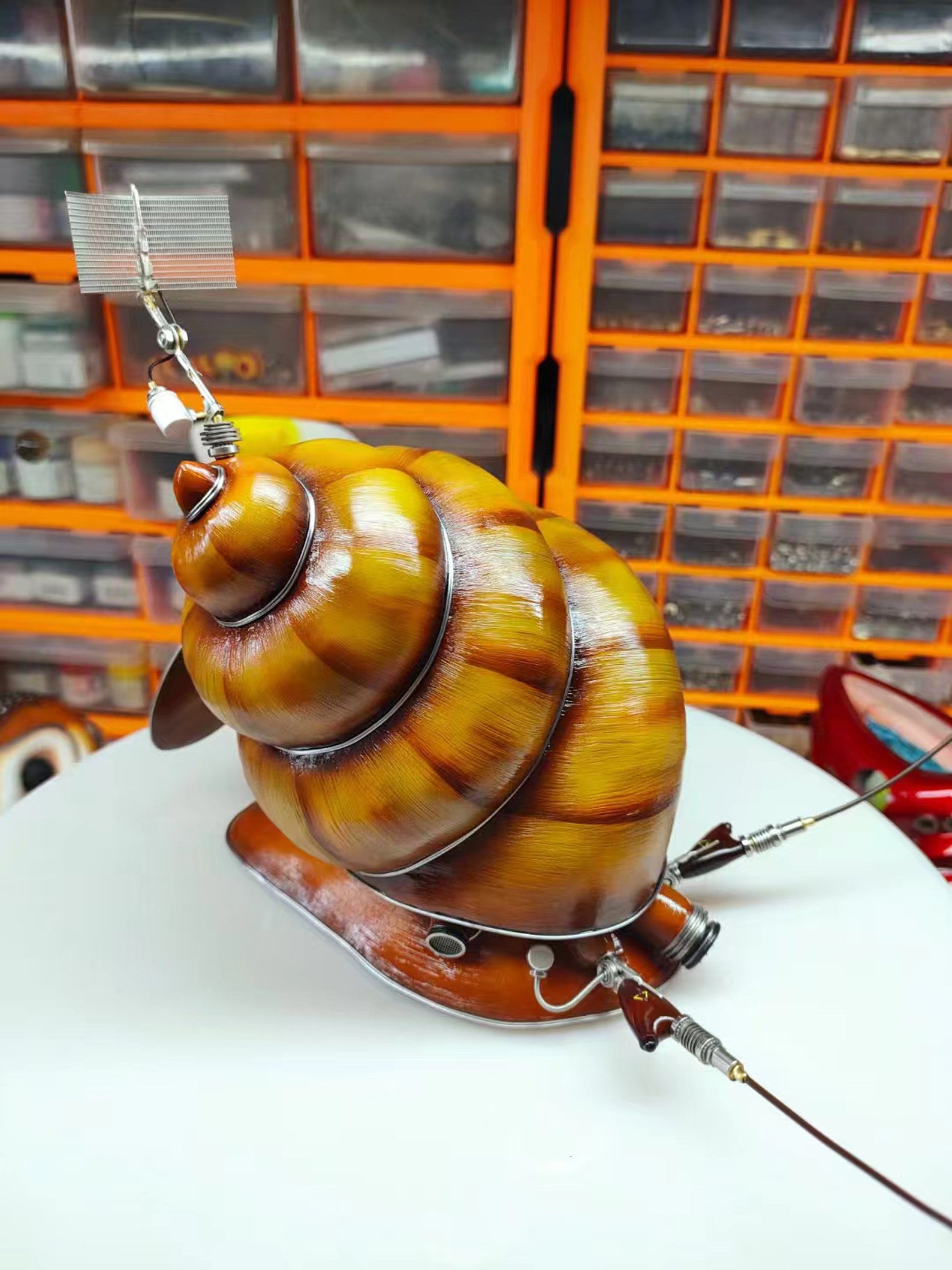 Snail Shell Robot Mechanical Snail, Mutant 3D Robot Creature Animals, Handmade Sculpture ...