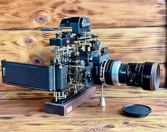 分解された機械式フィルムカメラ、分解されたアート装飾、ニコン