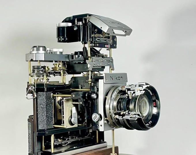 Deconstructed Mechanical Camera Art: Photography Lover Gift