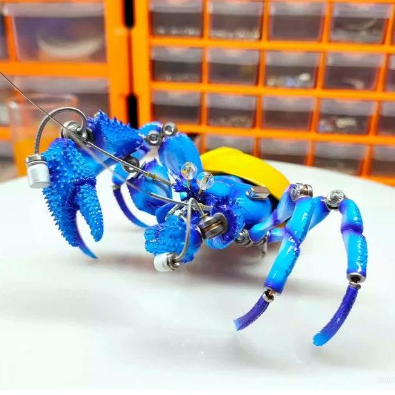 機械式ブルーヤドカリミュータント、手作り工芸品 3D 彫刻、スチーム