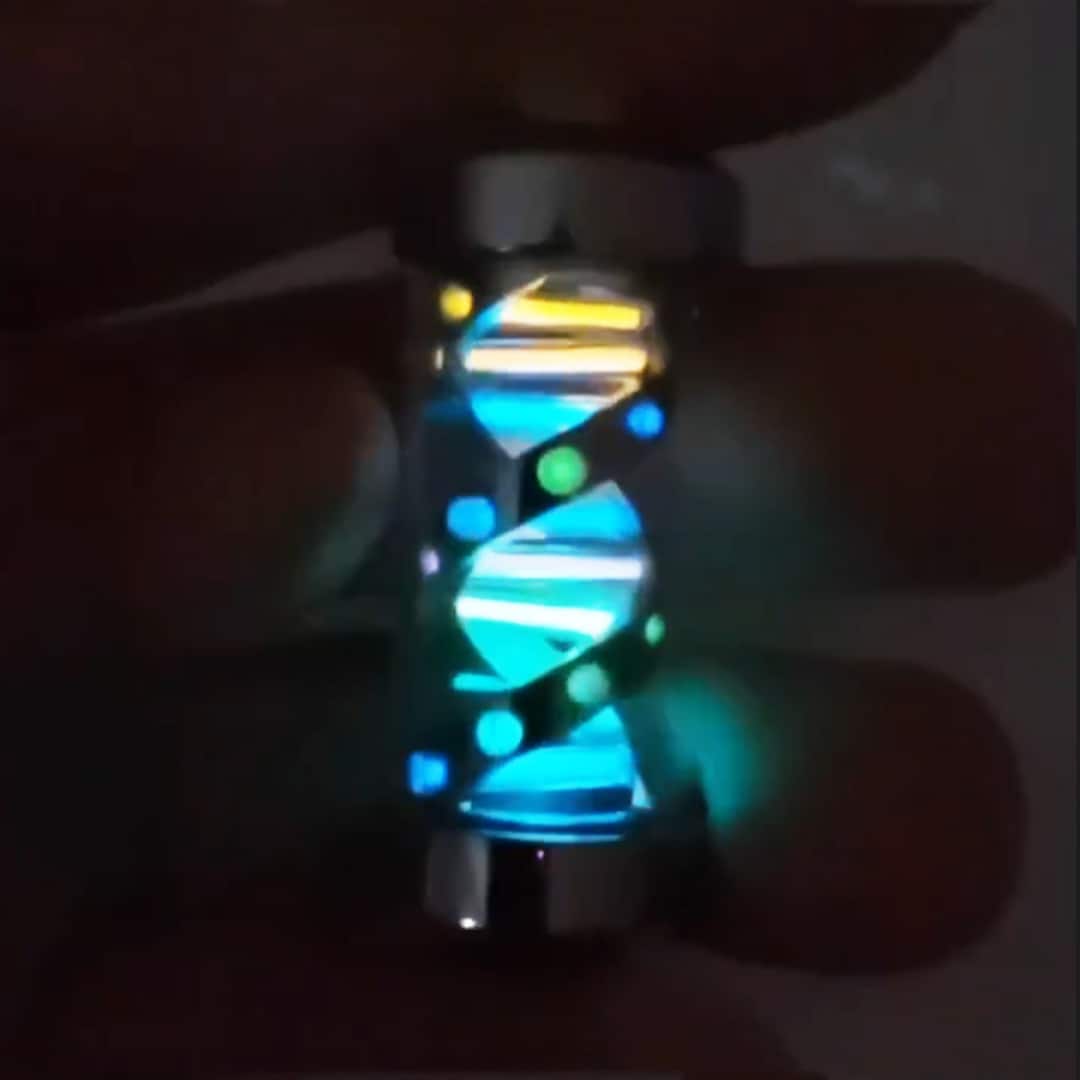 DNA Titanium Glow Pendant Keychain Tritium Vial not Included Etsy