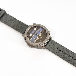 Cyberpunk Nixie Watch, Titanium Case, Neat Circuit, Wireless Charging, IP68 Waterproof, Sci-fi Art, Birthday Gifts for Men, Groomsmen Gifts