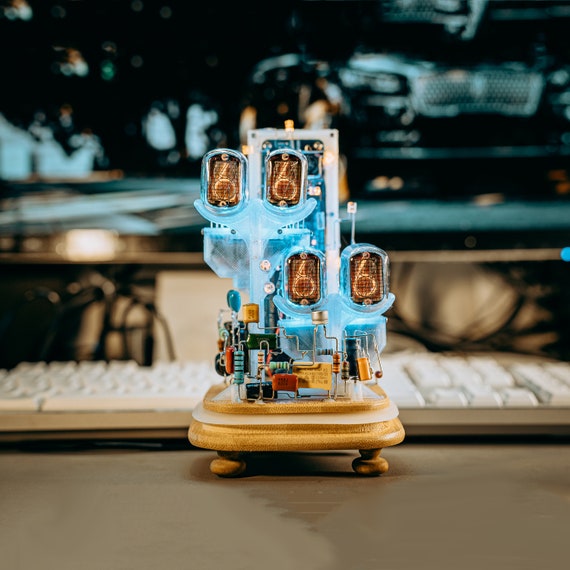 Nixie Tube Clock, Features 3D Vertical Layout, Neat Visible