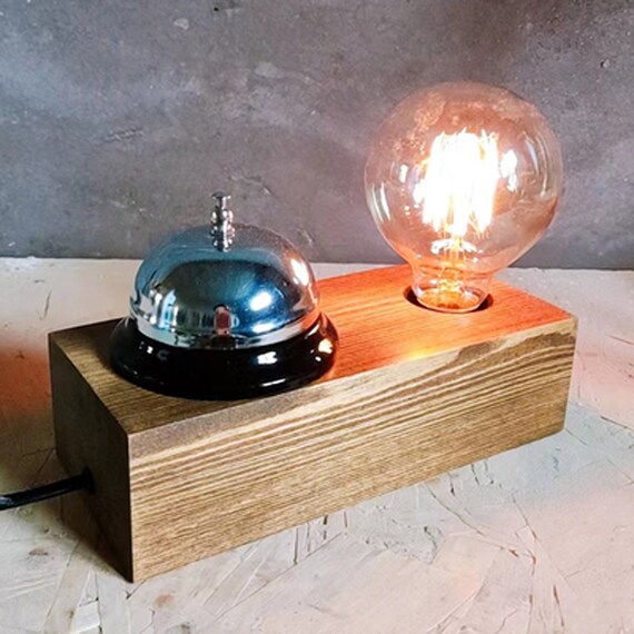 Bell touch outlet table lamp