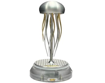 Mechanical Metal Jellyfish Kinetic Sculpture Capturing The Very Essence Of Natural Rhythmical Movements Bionic Engineering Design Robot Art