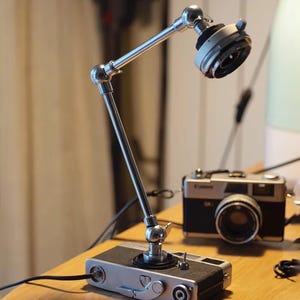 Vintage Camera Table Lamp: Handmade Upcycled Photography Decor