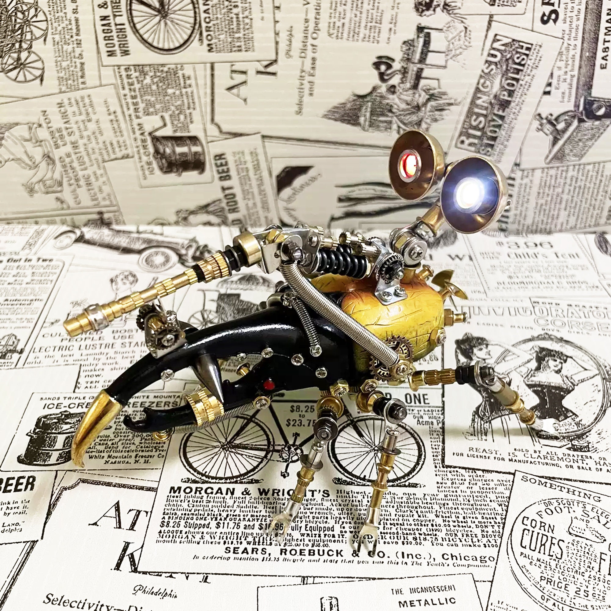 Steampunk Mechanical Brass Dynastes Neptunus Industrial Work - Etsy