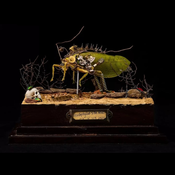 Steampunk Mechanical Beetle Insects Bugs Giant Katydid Etsy