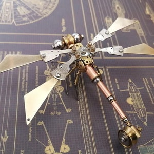 Steampunk Brass Mechanical Dragonfly Insect Industrial Work Art Decor Gift For Him Handmade Ornament Furnishing Articles Home Decor