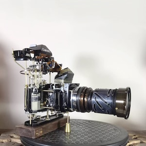Disassembled Mechanical Camera Deconstructed 3D Art Decorative Accessories As Collection Photography Lover Gifts for Photographer Home Decor