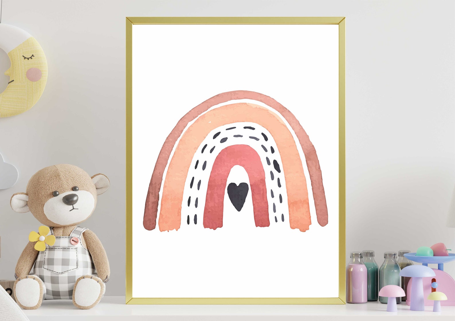 Rainbow Print, Digital Print, Vertical Print, Rainbow Wall Art ...