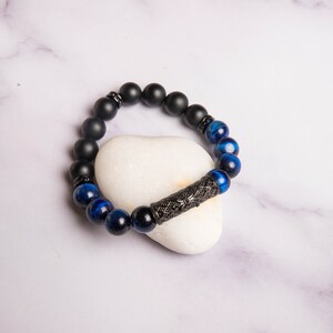 Blue Tiger Eye Bracelet, Chakra Bracelet For Men, Delicate Lucky Bracelet, Handmade Gemstone Bracelet, Boho Bracelet