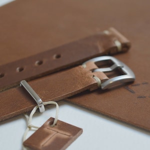 Handmade in England - Horween Chromexel 18/20/22/24mm Full Grain Natural Brown Leather Watch Strap Band