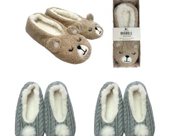 Bramble Women Slippers Ladies Ballerina / Animal Comfortable Women Slippers, UK 3-5, UK6-8