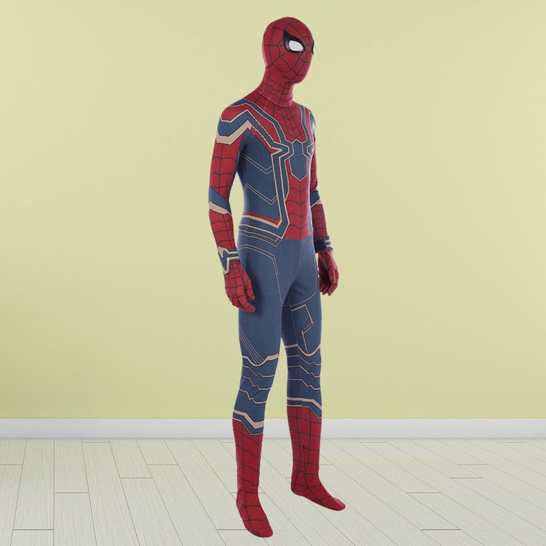 Spider-Man Peter Parker Costume Cosplay Suit Avengers Infinity War Jumpsuit 3D Printed