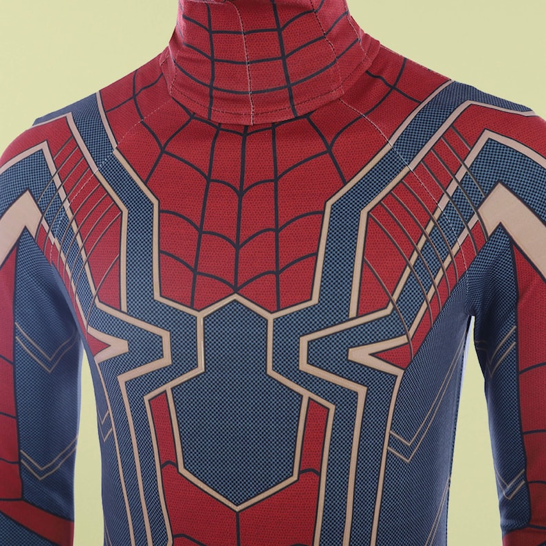 Spider-Man Peter Parker Costume Cosplay Suit Avengers Infinity War Jumpsuit 3D Printed