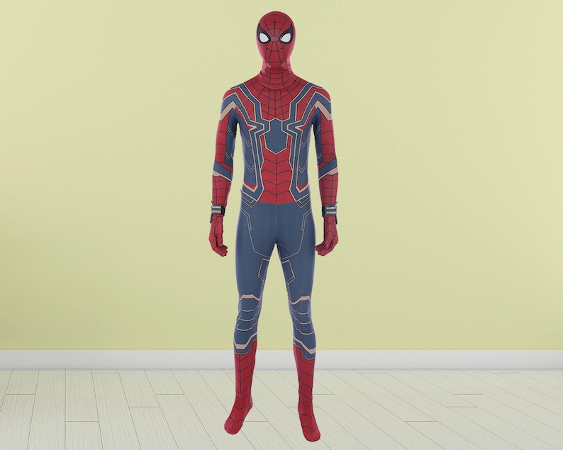 Spider-Man Peter Parker Costume Cosplay Suit Avengers Infinity War Jumpsuit 3D Printed