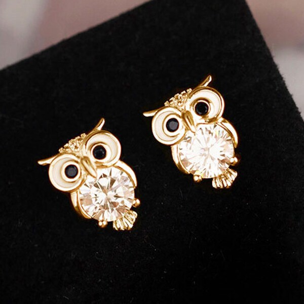 Women's Retro Minimalist Double-Sided Owl Earrings