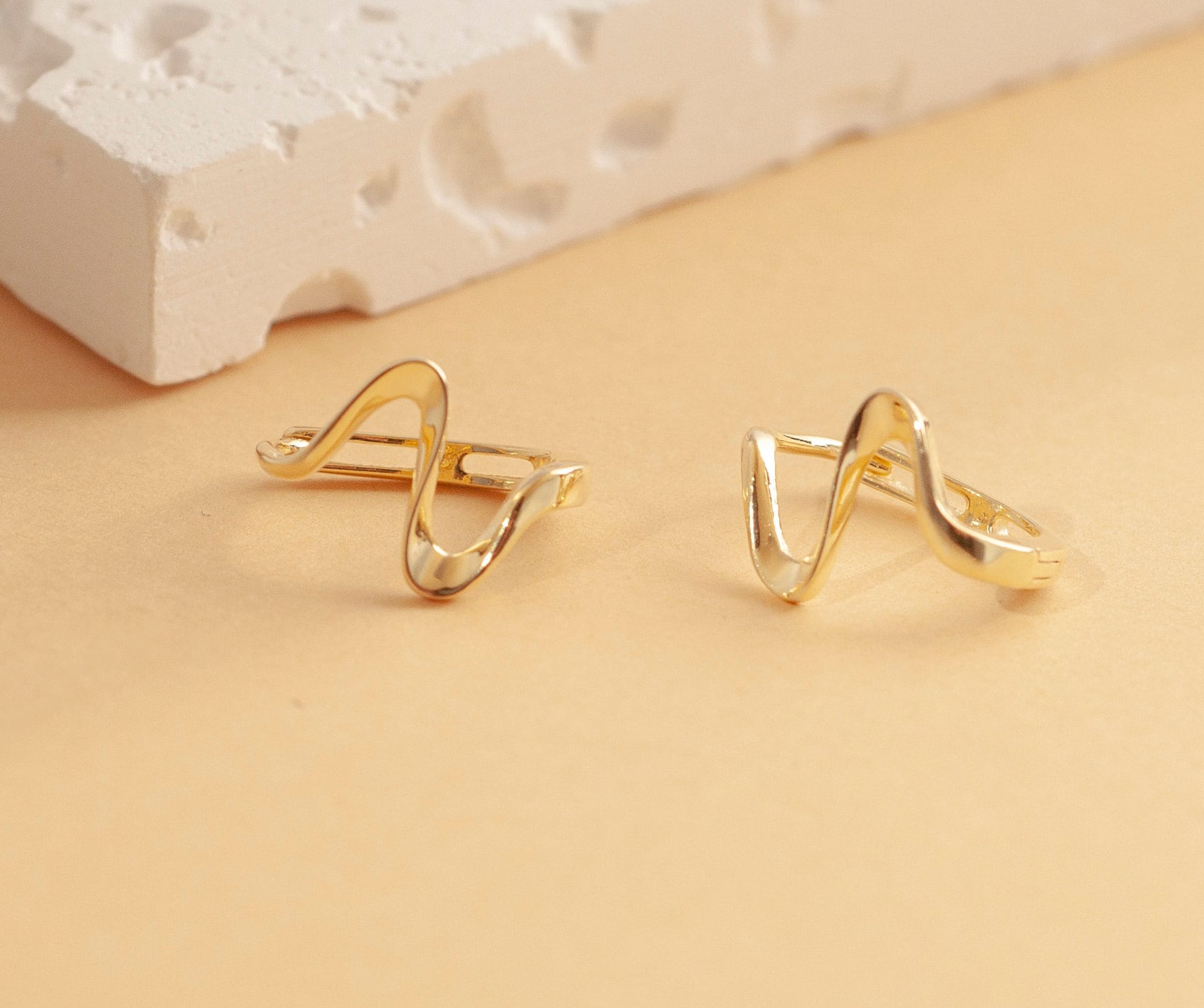 Wave Earrings - Etsy