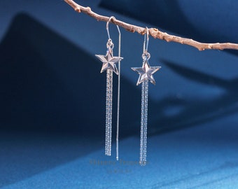 925 Sterling Silver Threader Earrings • U Shape Sterling Silver Threader Earrings • Dangle Earrings • Bridesmaid Earrings(E0291)