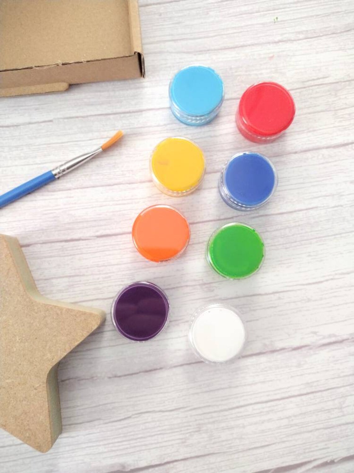 Wooden Craft Kit Paint Your Own MDF Rainbow and Star Etsy