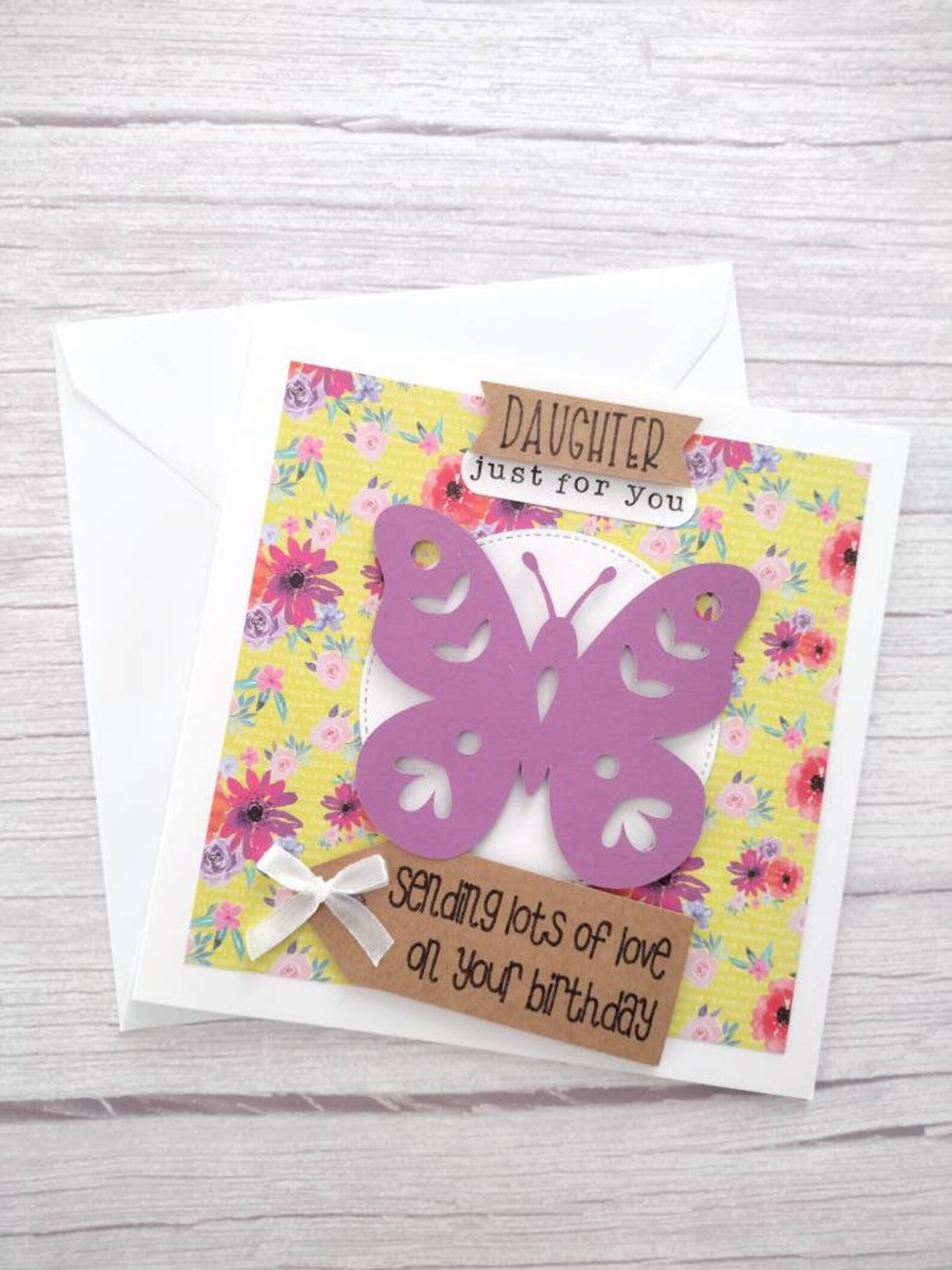 Birthday Card for Daughter / Daughter Birthday Card / Handmade | Etsy