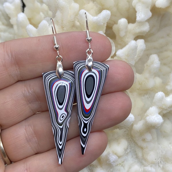 Jeep Wrangler Fordite Dangle Earrings