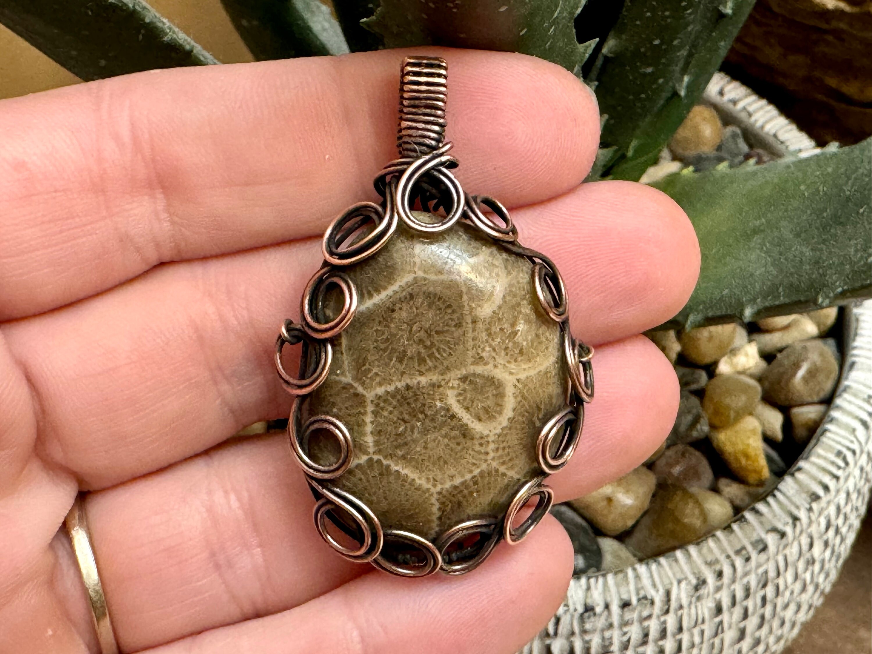 Petoskey stone jewelry near me discount