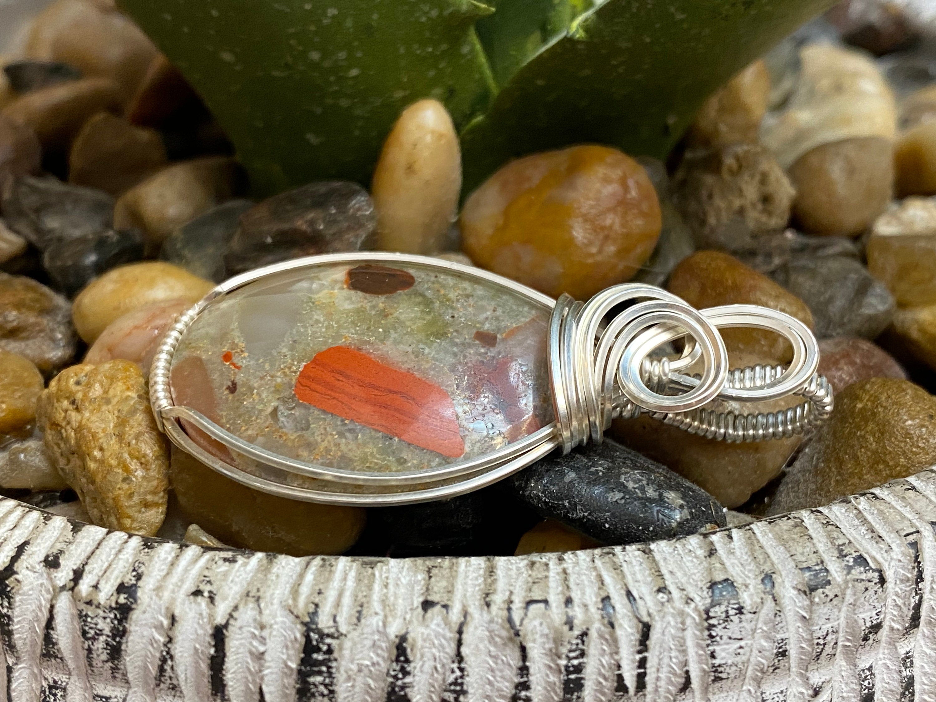Pudding Stone Pendant & Necklace Etsy