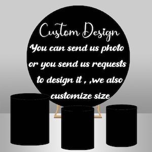 Customize Round Backdrop,Personalize Children Birthday Party Banner Background Photo Studio,send us photo to design