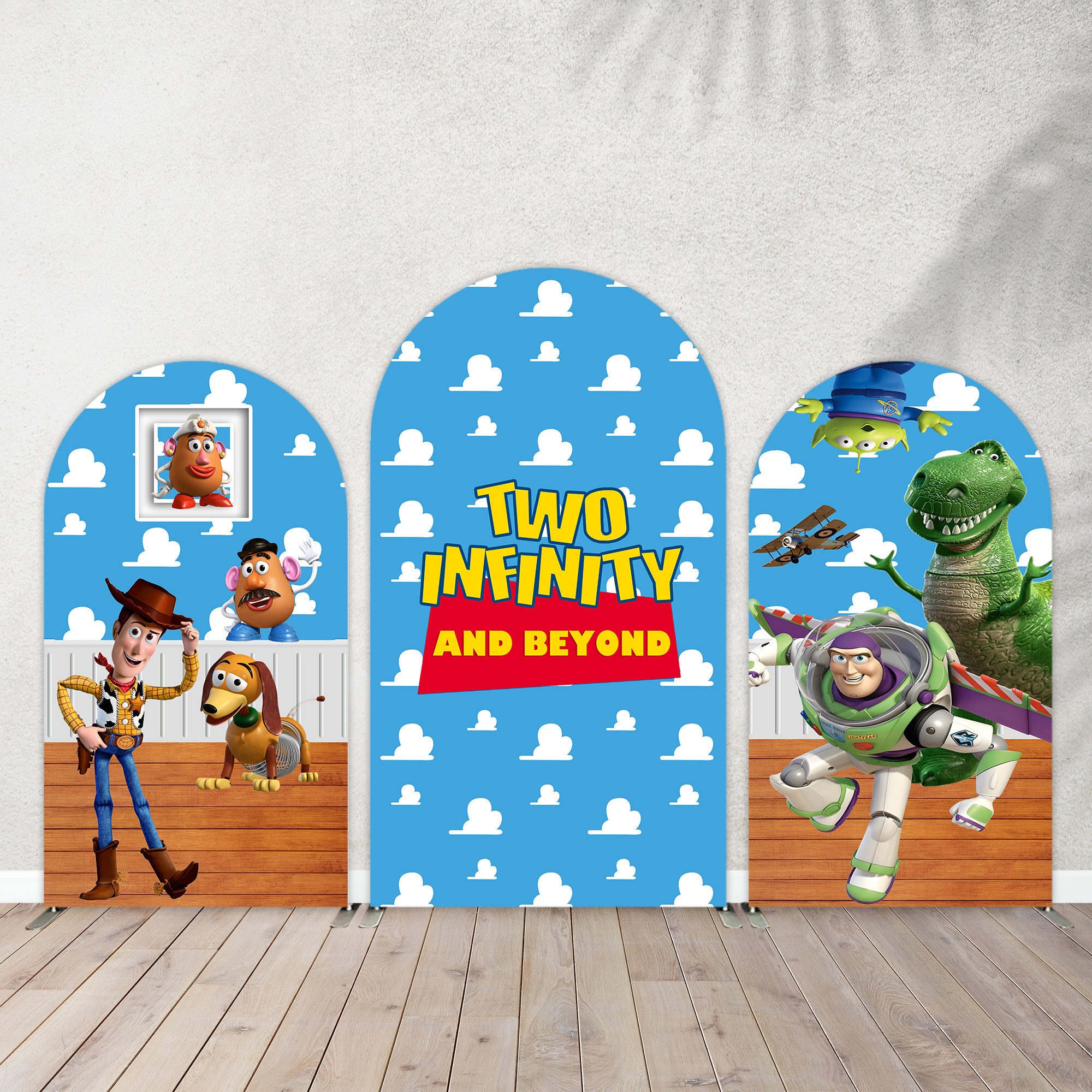 Kit Décoration Complète Anniversaire Toy Story - Bannière 5x3ft, Assiettes, Ballons, Accessoires