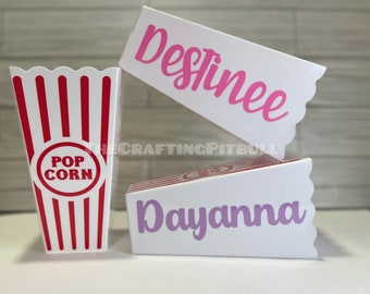 Personalized Popcorn Bucket | Party Favor for Birthdays | Reusable Popcorn Snack Bowl