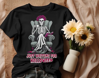 Just Waiting For Halloween PNG , Sublimation Design, Urban Graphics, Digital Gamer, Gaming Lover,Streetwear Art For T-shirt,